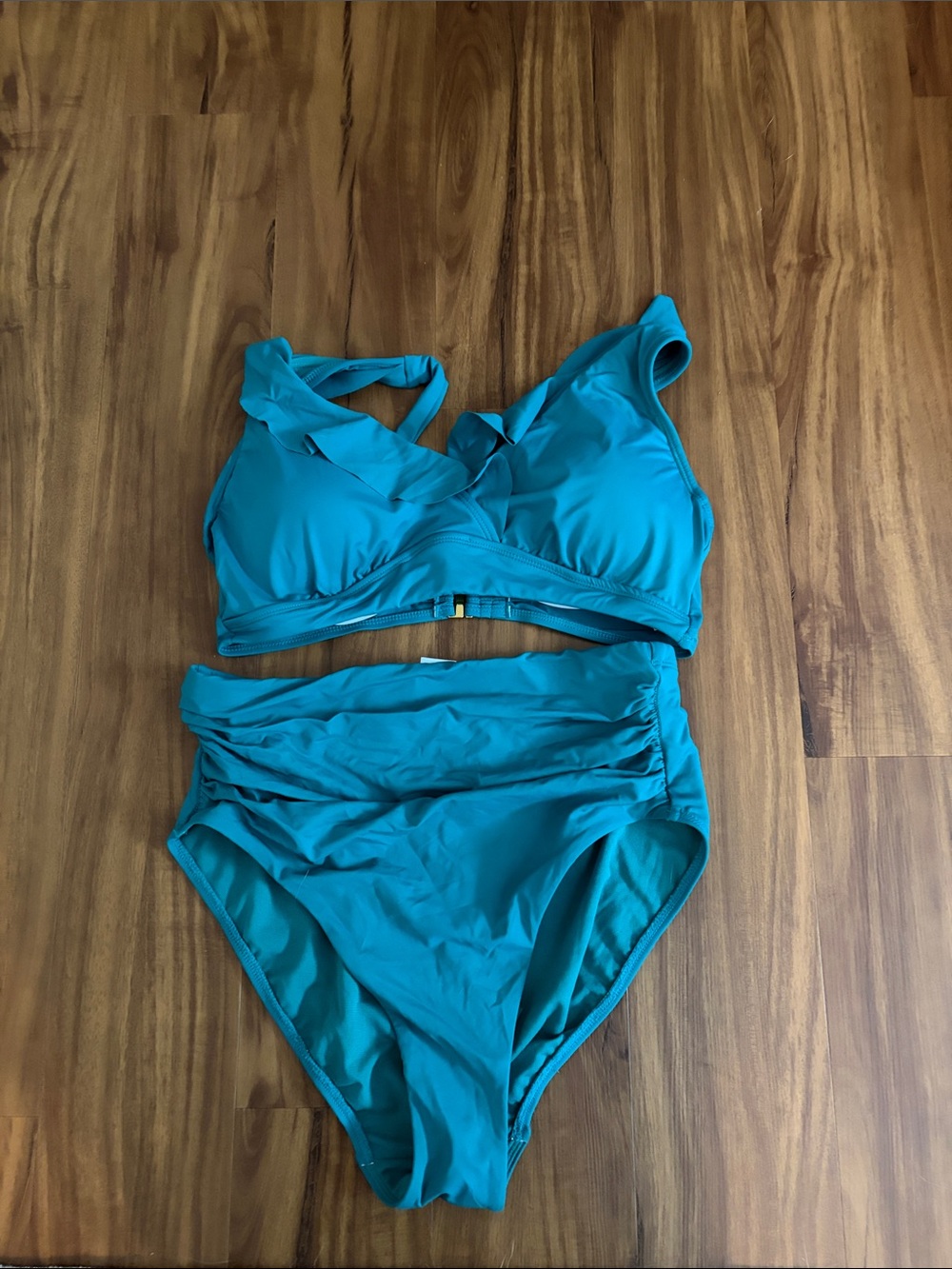 Lauren Ralph Lauren Teal Two-Piece Bikini Set